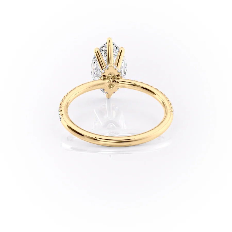 The Pave Nelly Set With A 2 Carat Marquise Lab Diamond