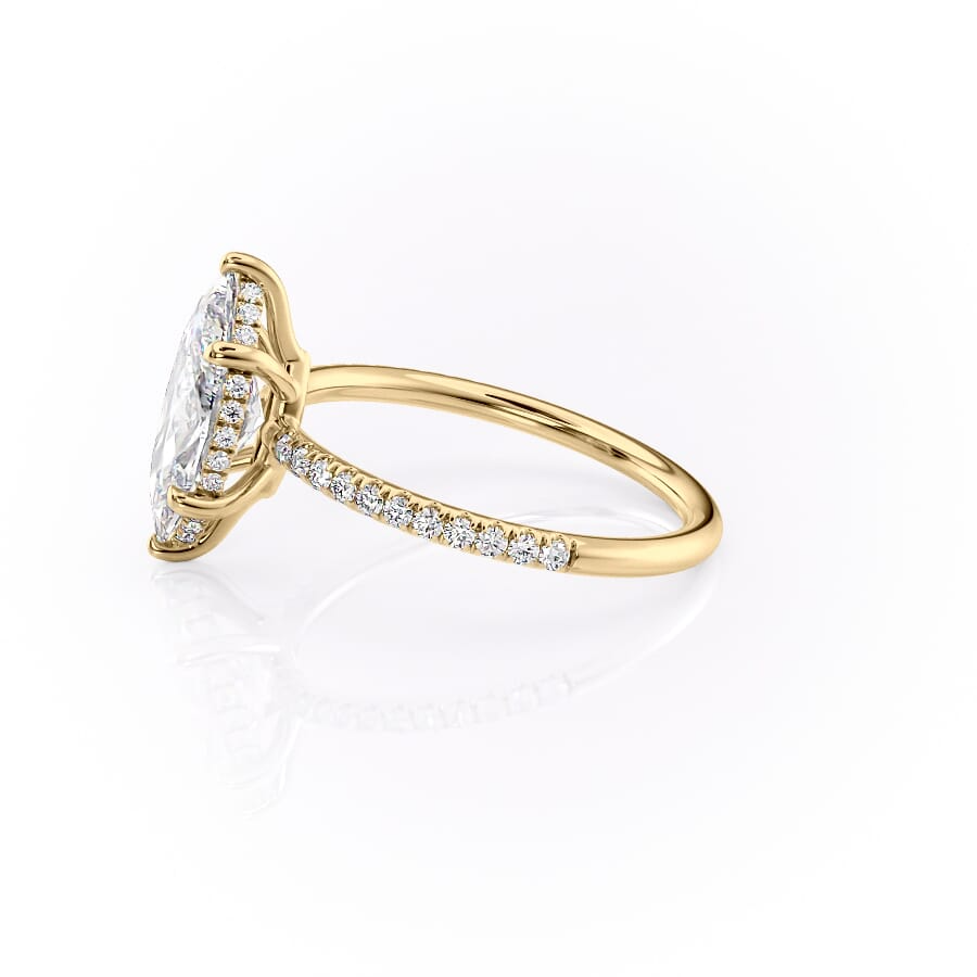 The Low Profile Kamellie Set With A 2 Carat Marquise Lab Diamond