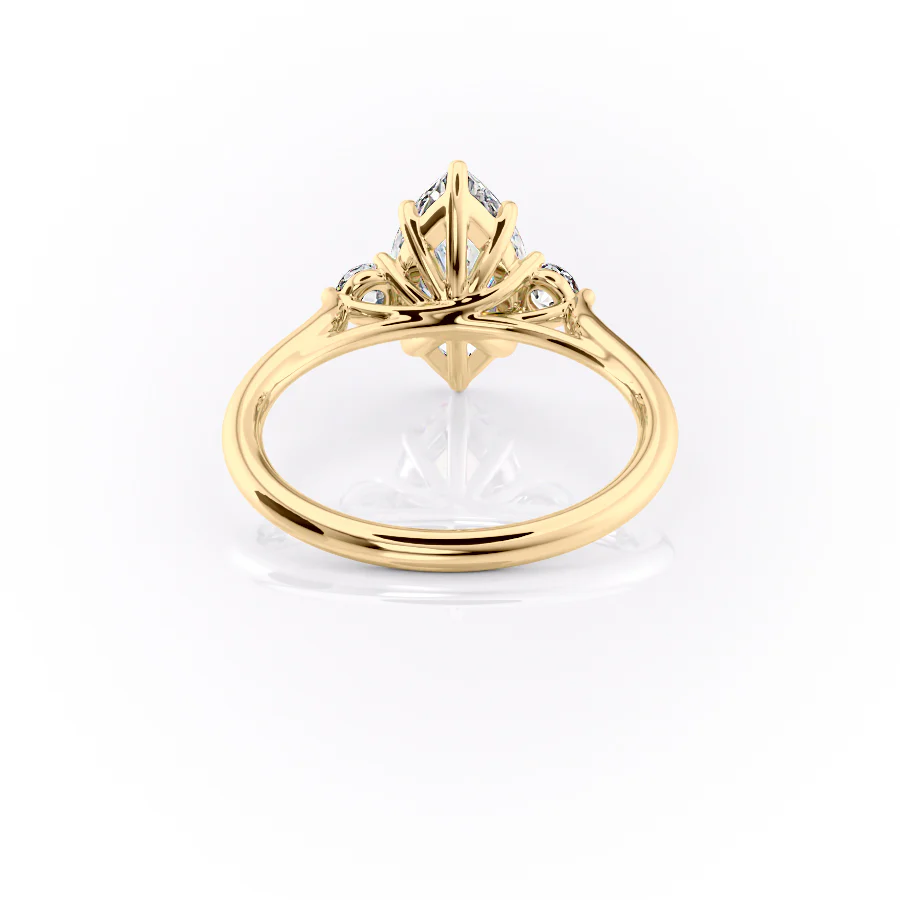 The Lia Set With A 2 Carat Marquise Lab Diamond