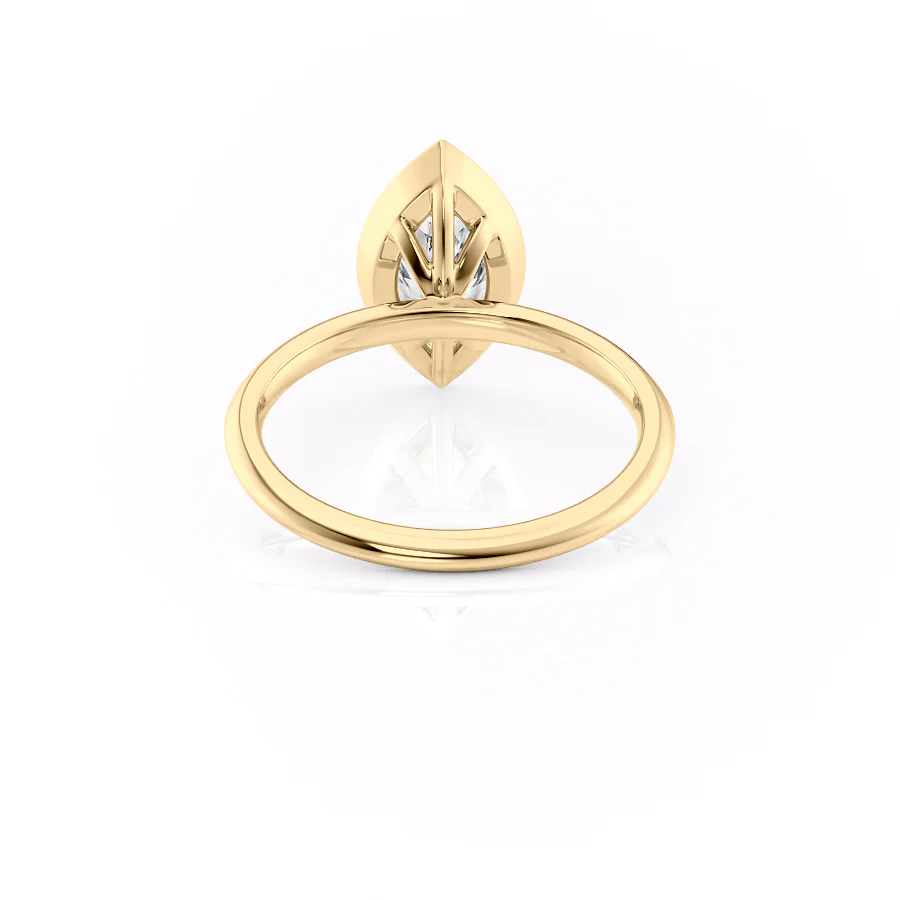 The Razor Bezel Kamellie Set With A 2 Carat Marquise Lab Diamond