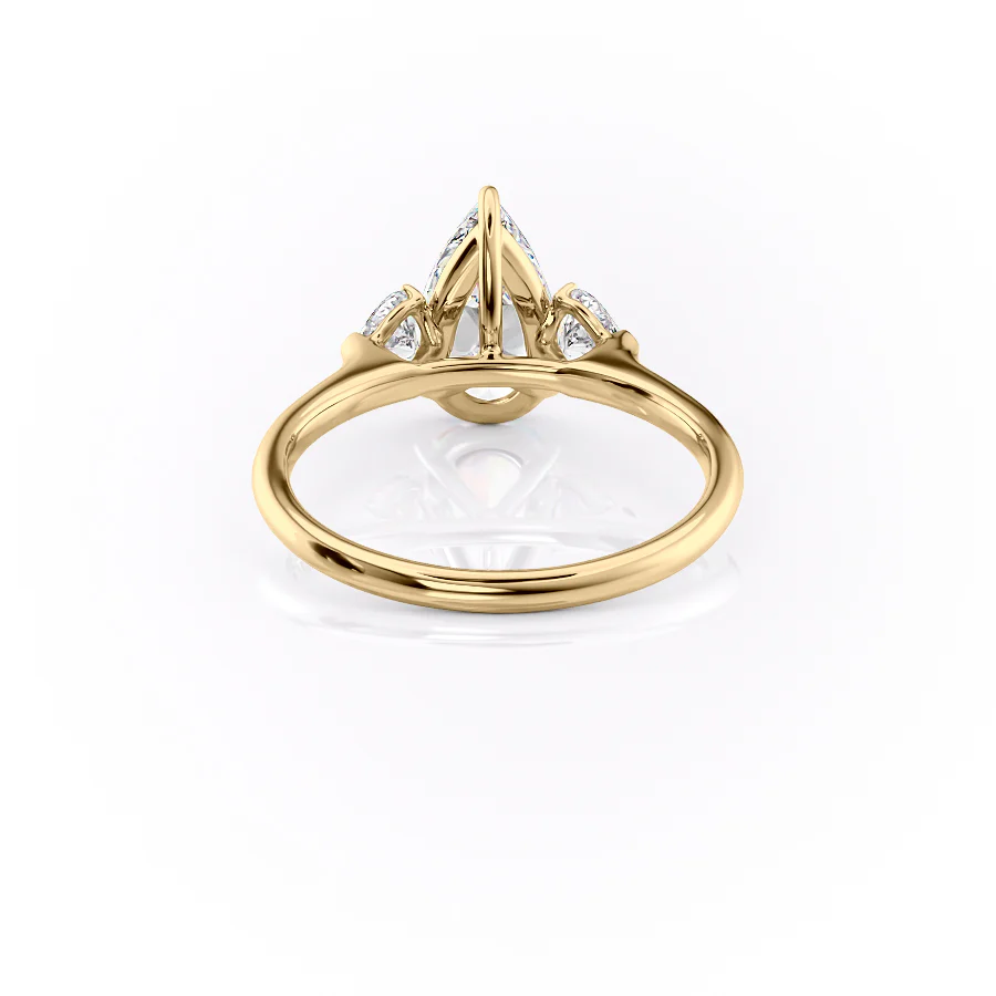 The Hearts Liv Set With A 2 Carat Pear Lab Diamond