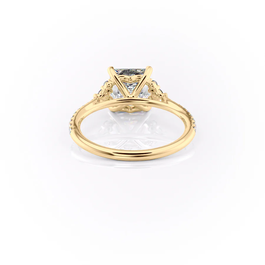 The Pave Victoria Set With A 2 Carat Princess Lab Diamond