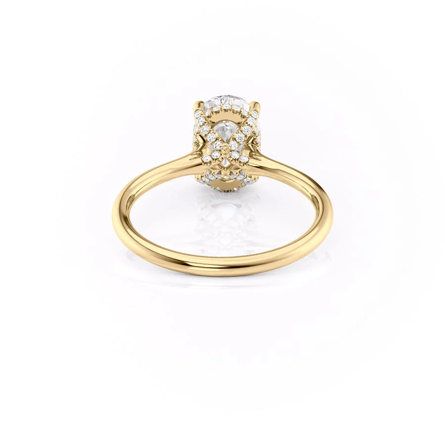 The Ellie Set With A 2 Carat Oval Lab Diamond
