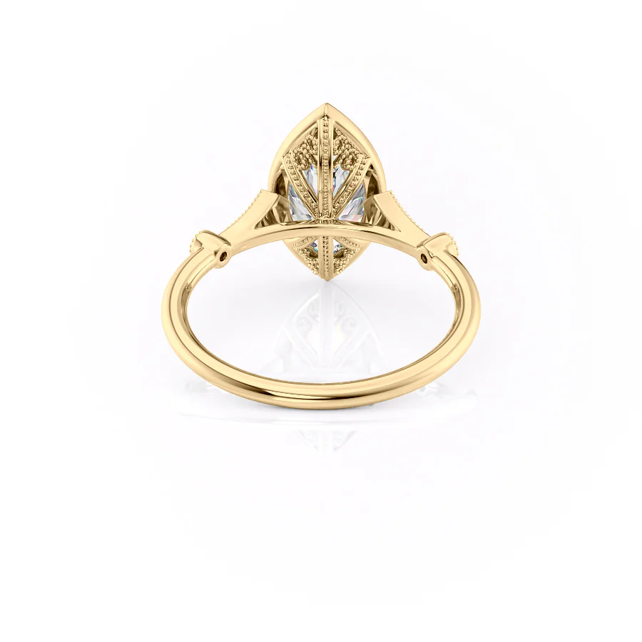 The Bezel Amber Set With A 2 Carat Marquise Lab Diamond