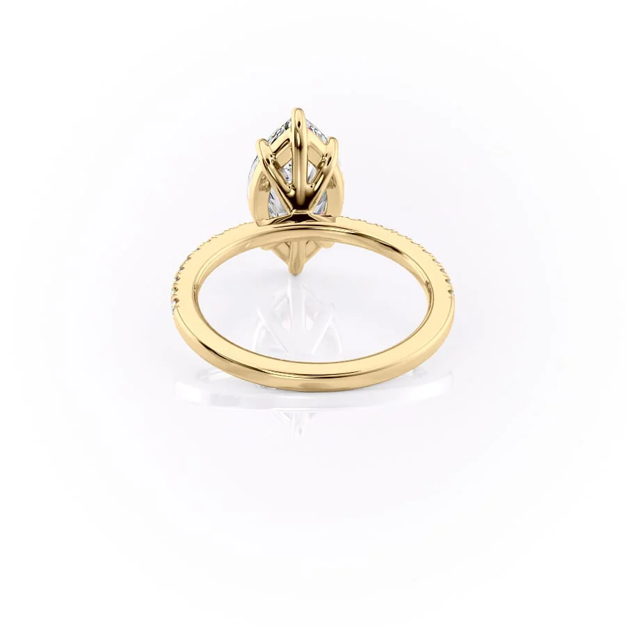 The Pave Eleanor Set With A 2 Carat Marquise Lab Diamond