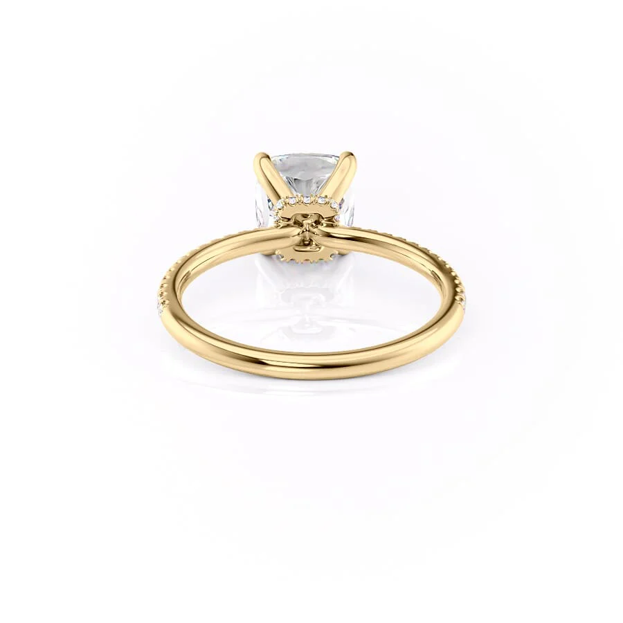 The Pave Nelly Set With A 2 Carat Cushion Lab Diamond