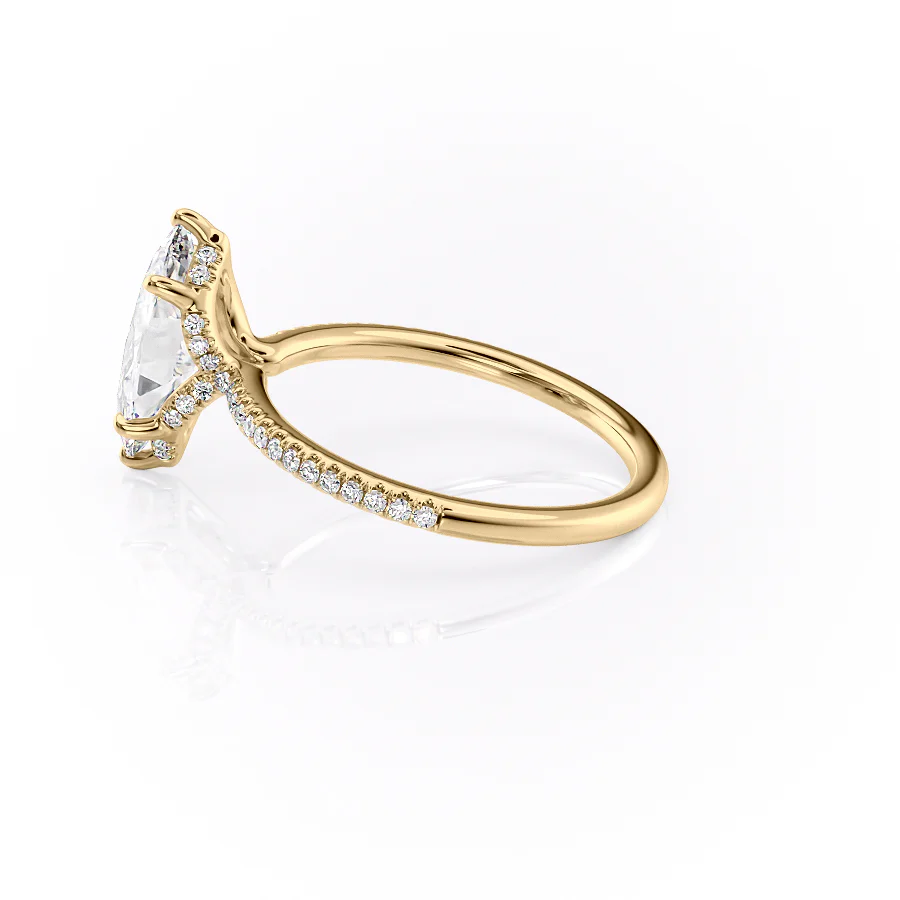 The Pave Margot Set With A 2 Carat Marquise Lab Diamond