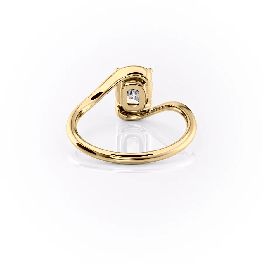 The Skyler Set With A 2 Carat Elongated Cushion Lab Diamond