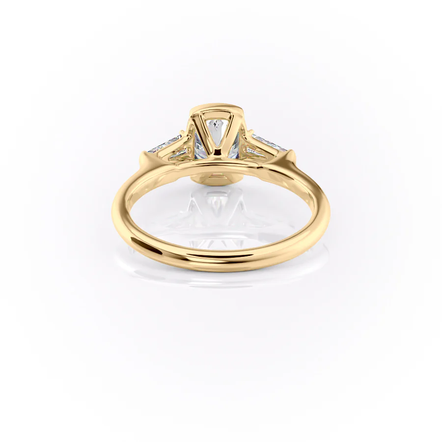 The Parker Set With A 2 Carat Elongated Cushion Lab Diamond
