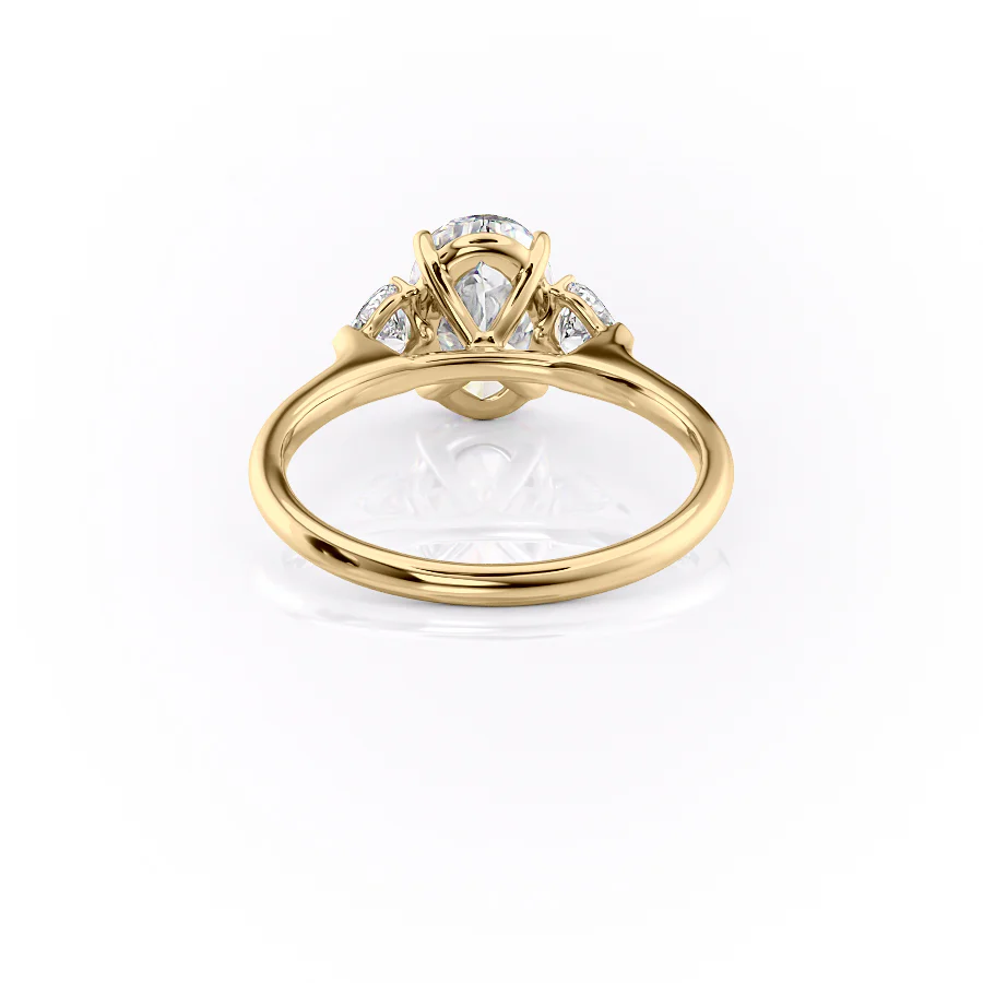 The Hearts Liv Set With A 2 Carat Oval Lab Diamond