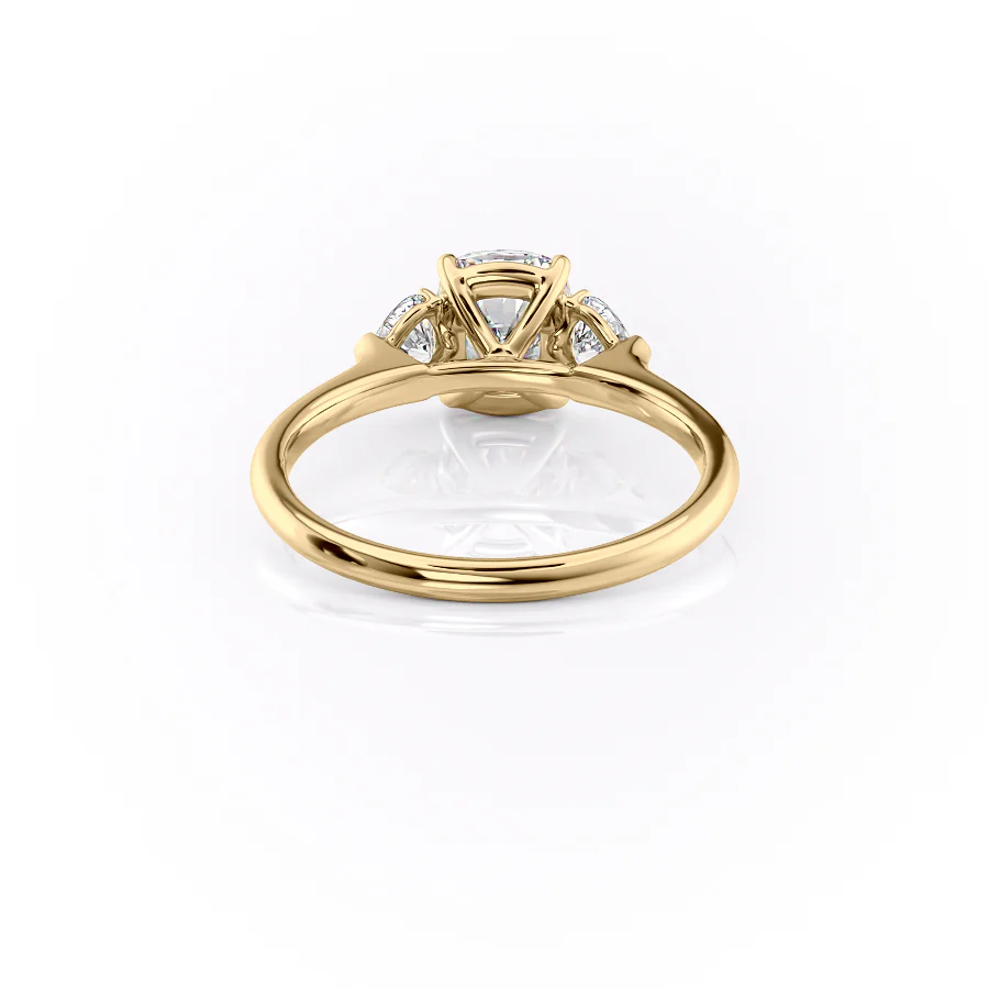 The Hearts Liv Set With A 2 Carat Elongated Cushion Lab Diamond