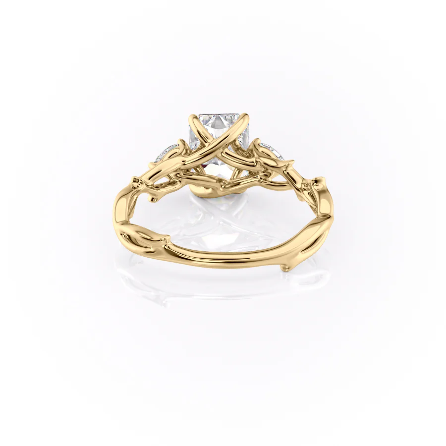 The Three Stone Twig Set With A 2 Carat Radiant Lab Diamond