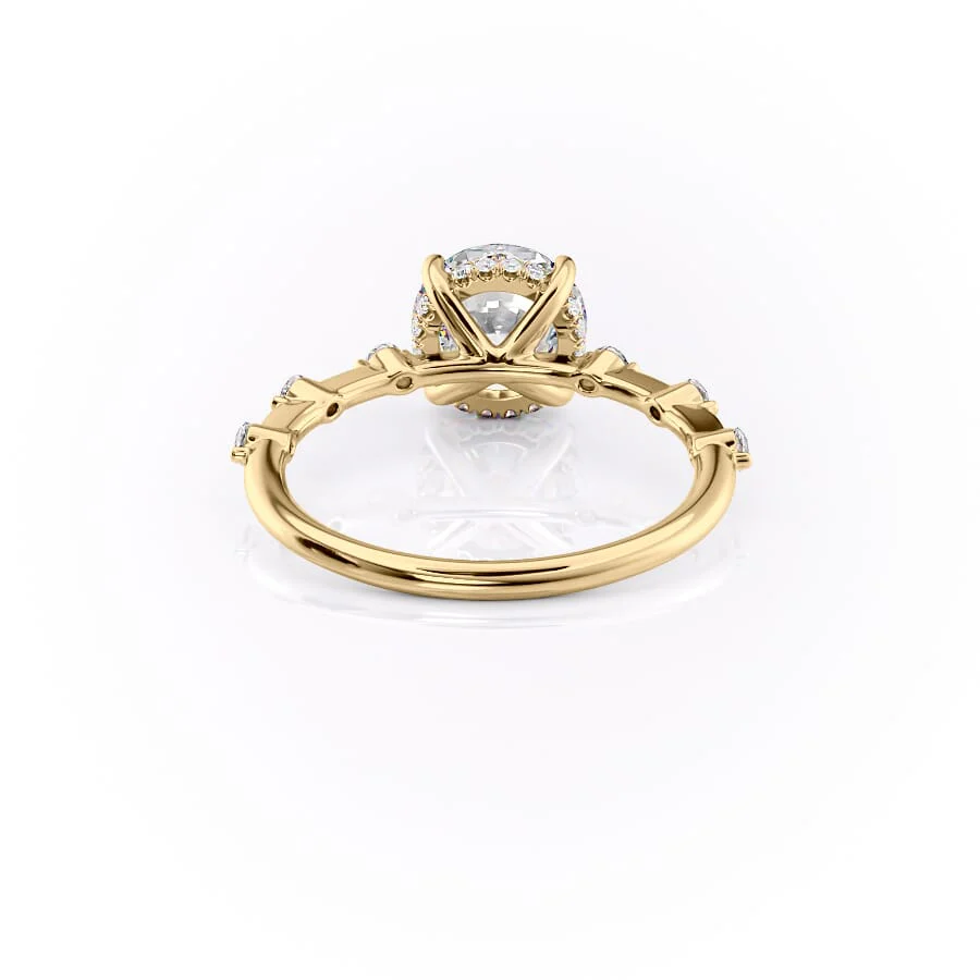 The Hidden Halo Penelope Set With A 2 Carat Round Lab Diamond