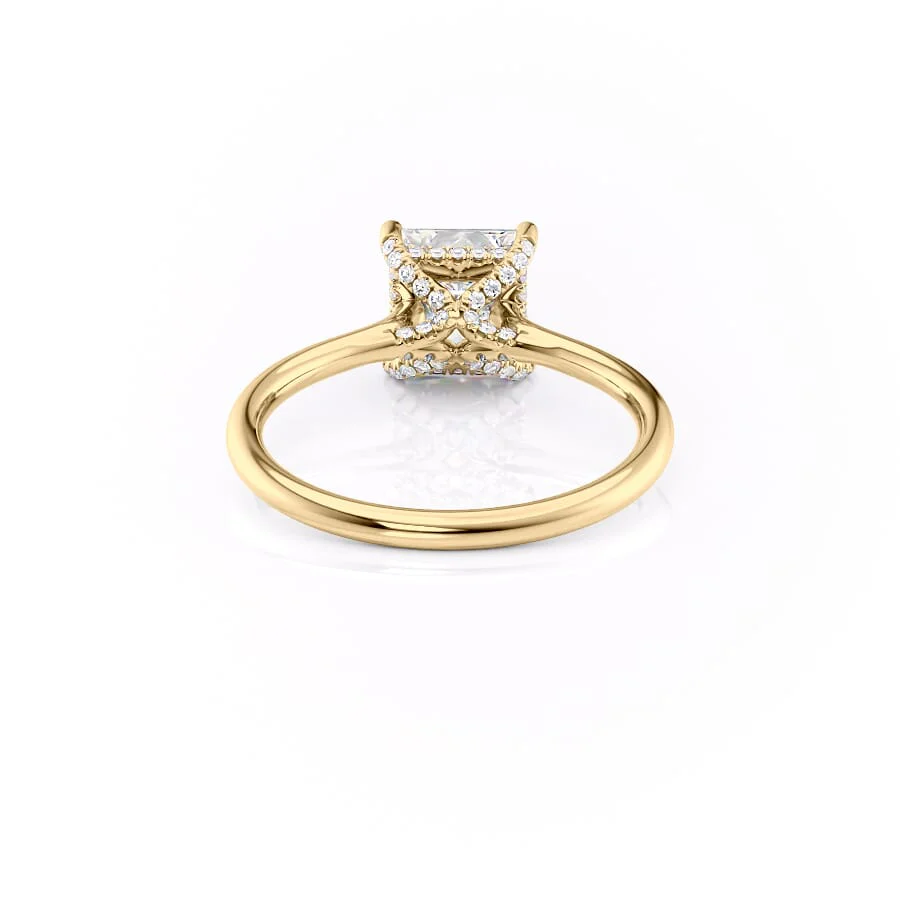 The Ellie Set With A 2 Carat Princess Lab Diamond