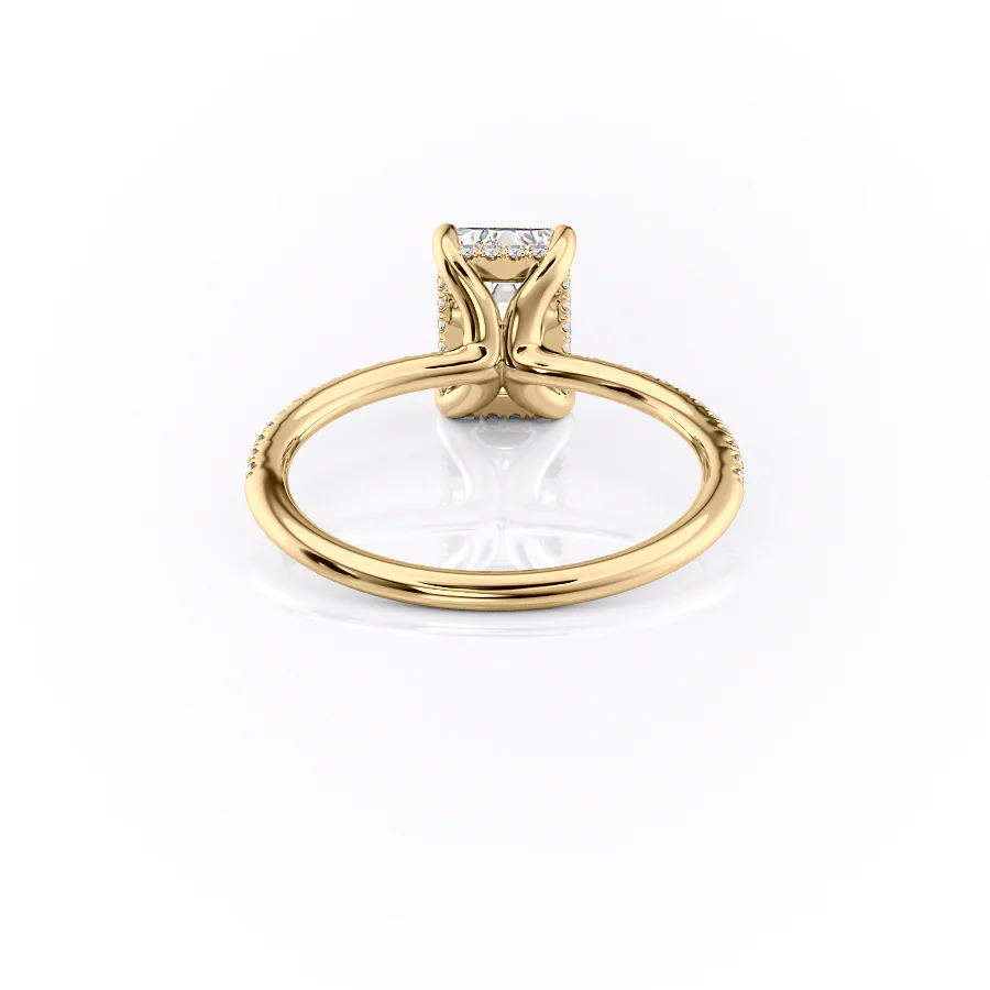The Pave Sarah Set With A 2 Carat Emerald Lab Diamond