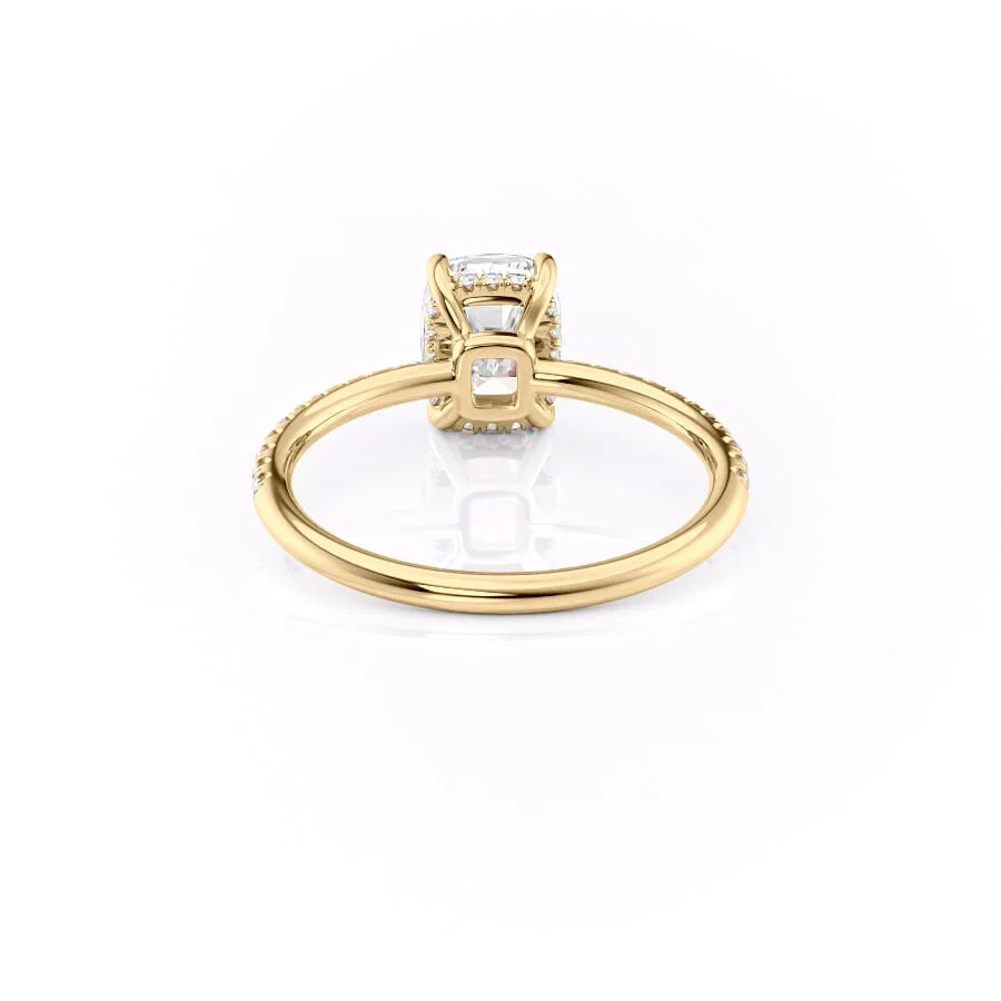The Low Profile Kamellie Set With A 2 Carat Elongated Cushion Lab Diamond