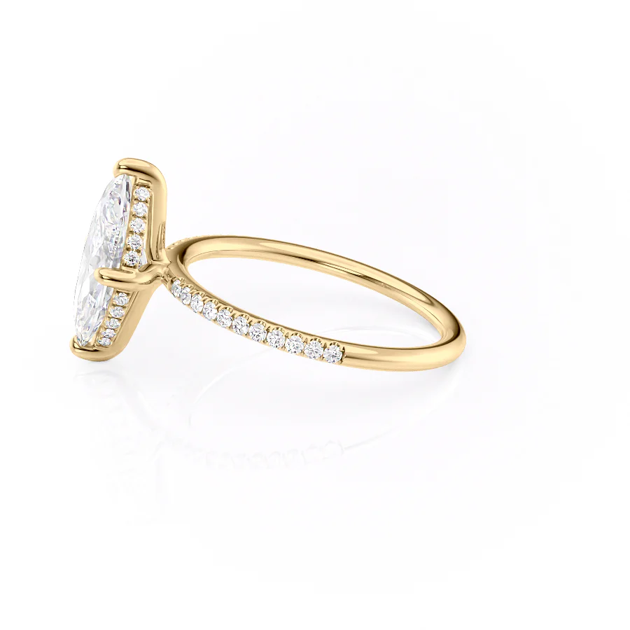 The Pave Kamellie Set With A 2 Carat Marquise Lab Diamond