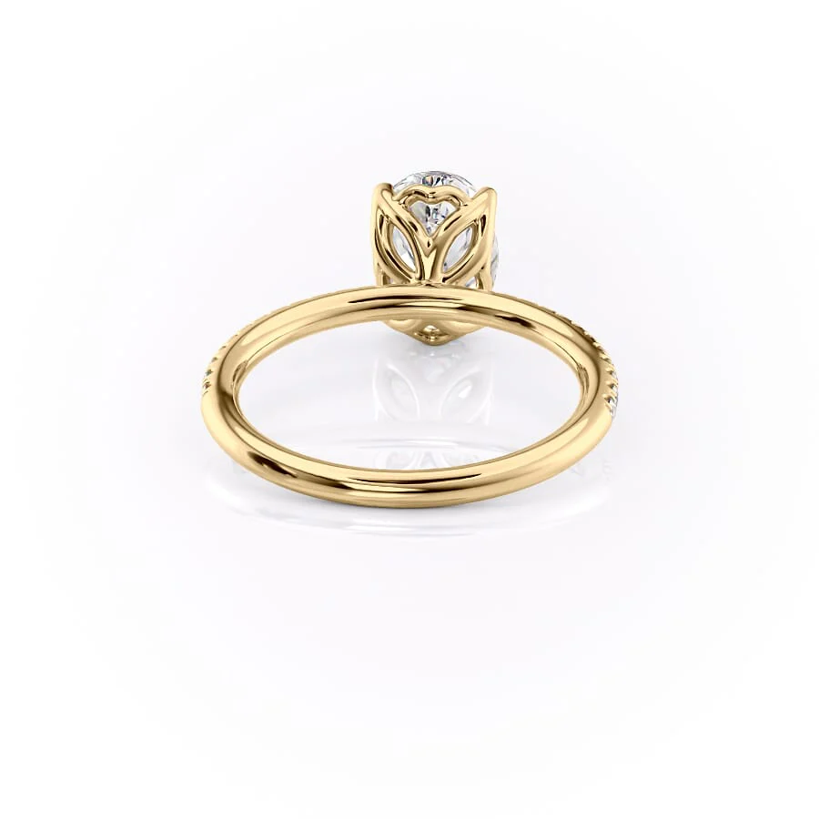 The Pave Alison Set With A 2 Carat Oval Lab Diamond