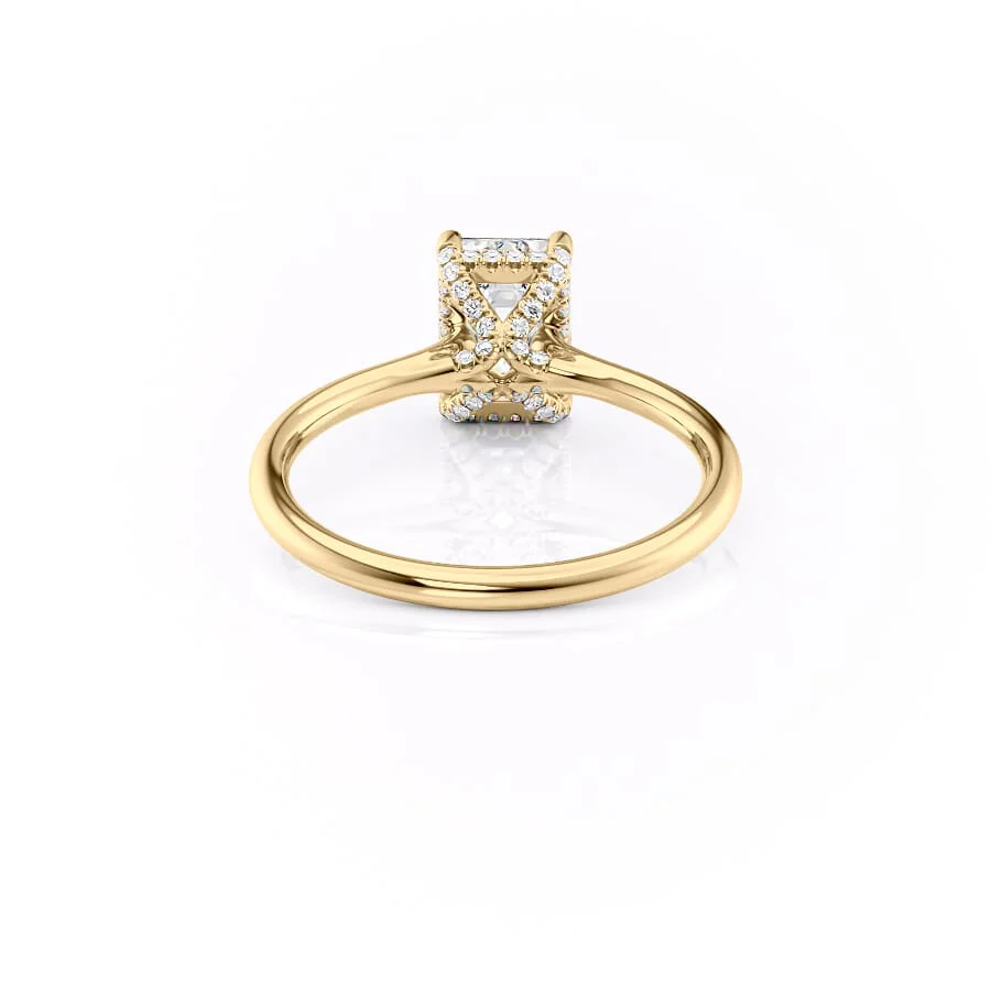 The Ellie Set With A 2 Carat Emerald Lab Diamond