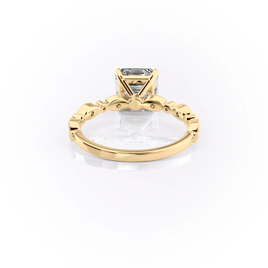 The Jasmine Set With A 2 Carat Asscher Lab Diamond
