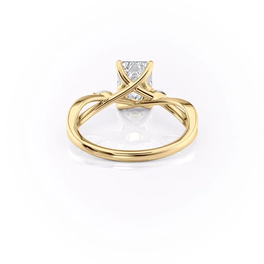 The Kelsey Set With A 2 Carat Emerald Lab Diamond