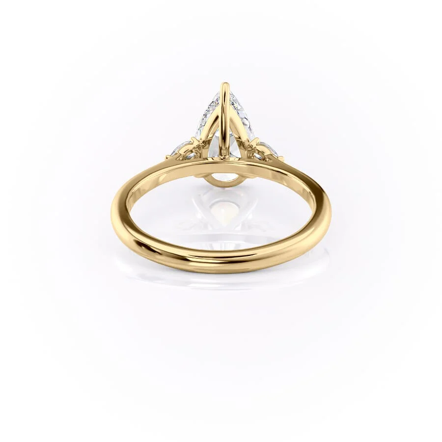 The Pears Liv Set With A 2 Carat Pear Lab Diamond
