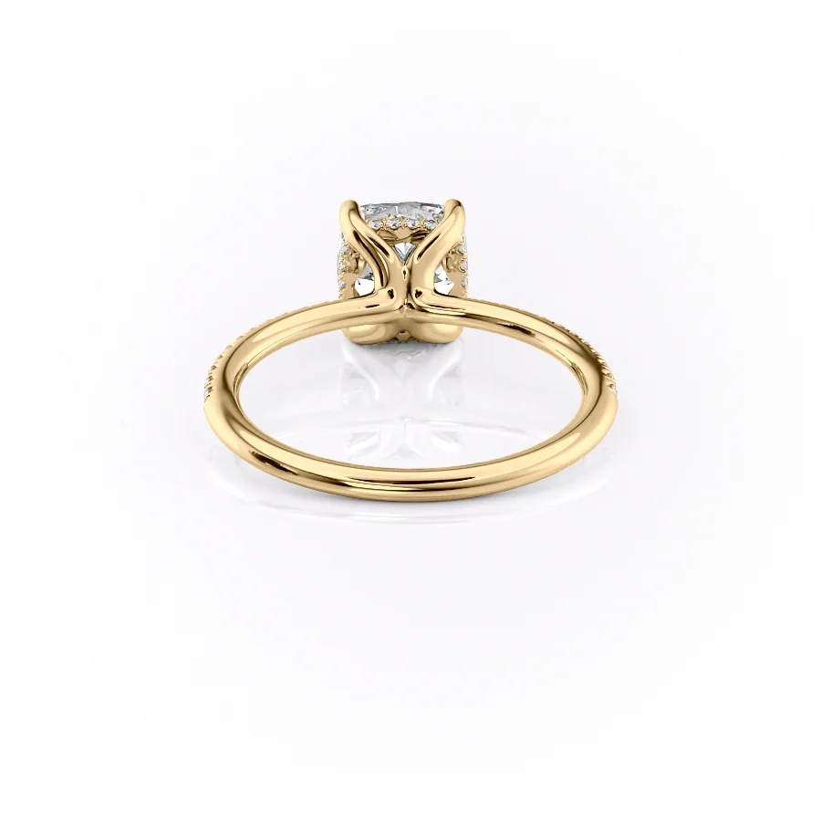 The Pave Sarah Set With A 2 Carat Cushion Lab Diamond