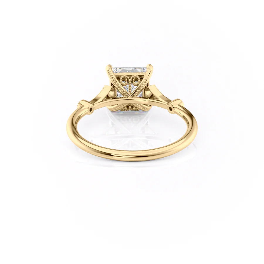 The Amber Set With A 2 Carat Princess Lab Diamond