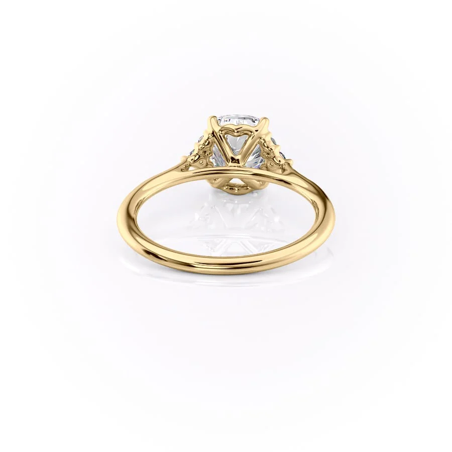 The Victoria Set With A 2 Carat Elongated Cushion Lab Diamond