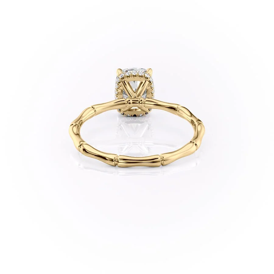 The Eve Set With A 2 Carat Elongated Cushion Lab Diamond