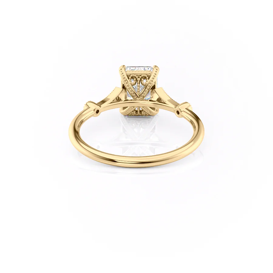 The Amber Set With A 2 Carat Radiant Lab Diamond