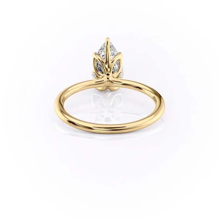 The Lisa Set With A 2 Carat Pear Lab Diamond