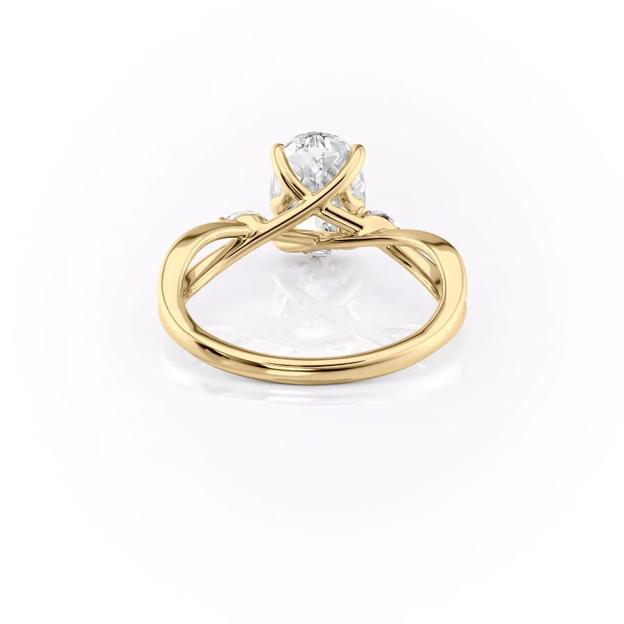 The Kelsey Set With A 2 Carat Oval Lab Diamond