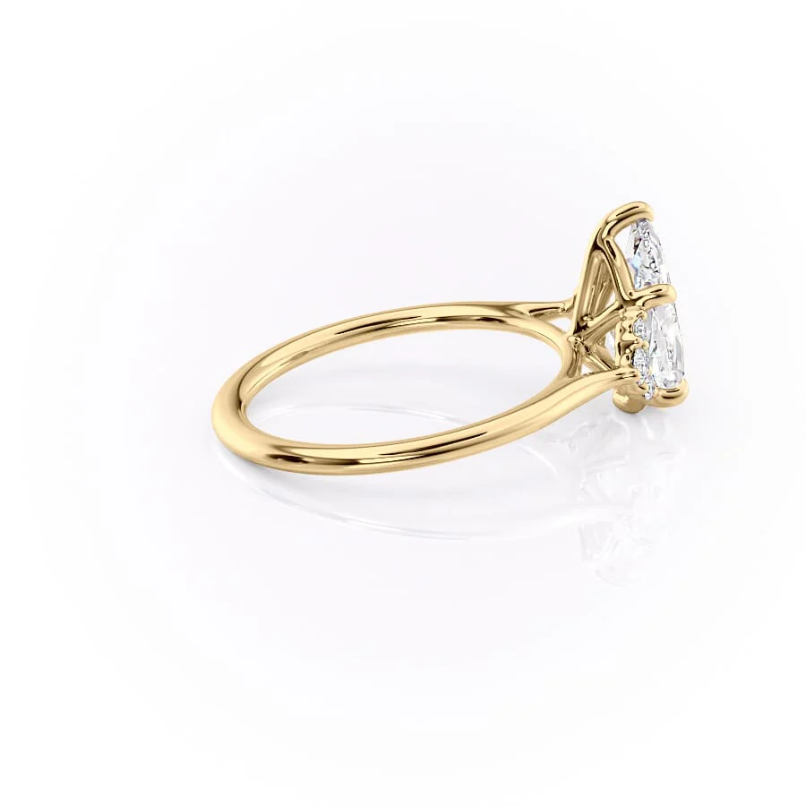 The Victoria Set With A 2 Carat Pear Lab Diamond