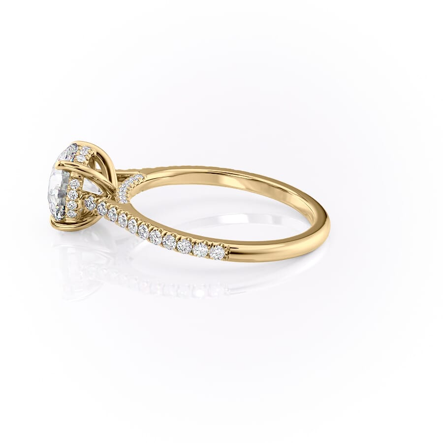 The Pave Natalie Set With A 2 Carat Round Lab Diamond