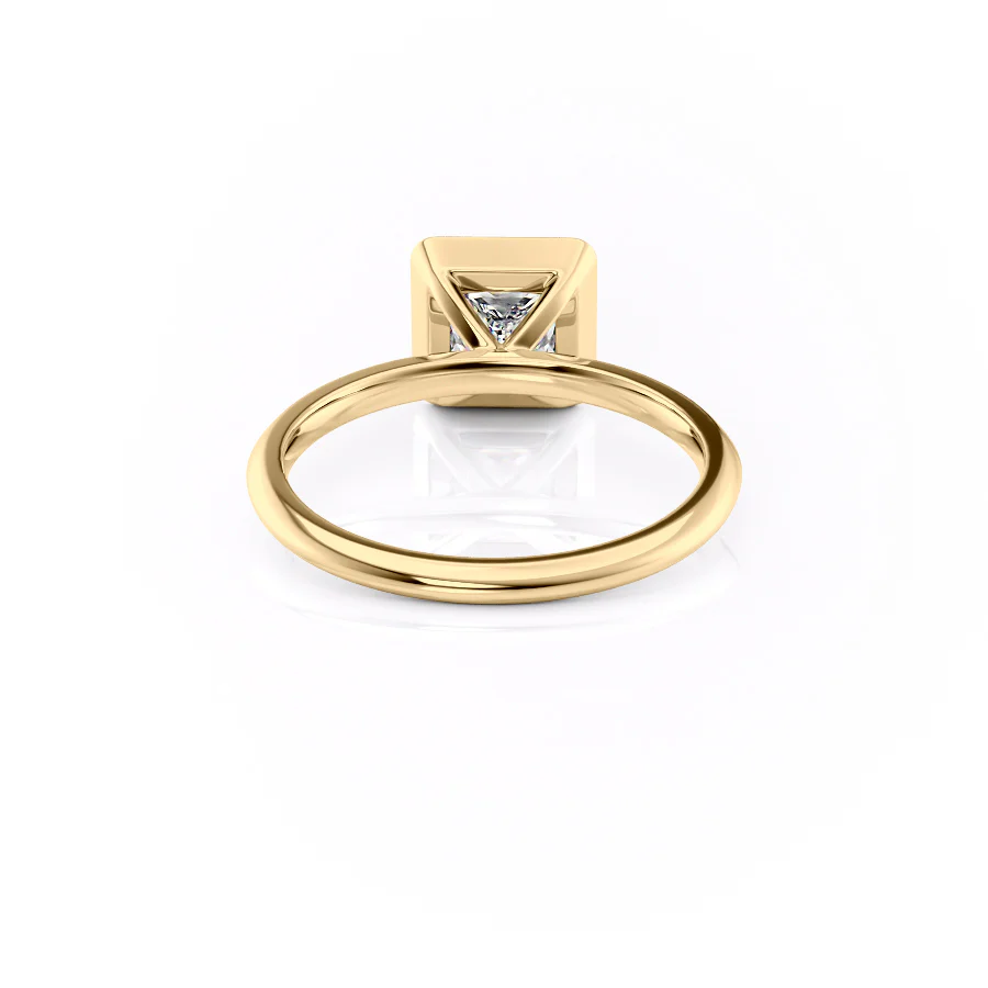 The Razor Bezel Kamellie Set With A 2 Carat Princess Lab Diamond