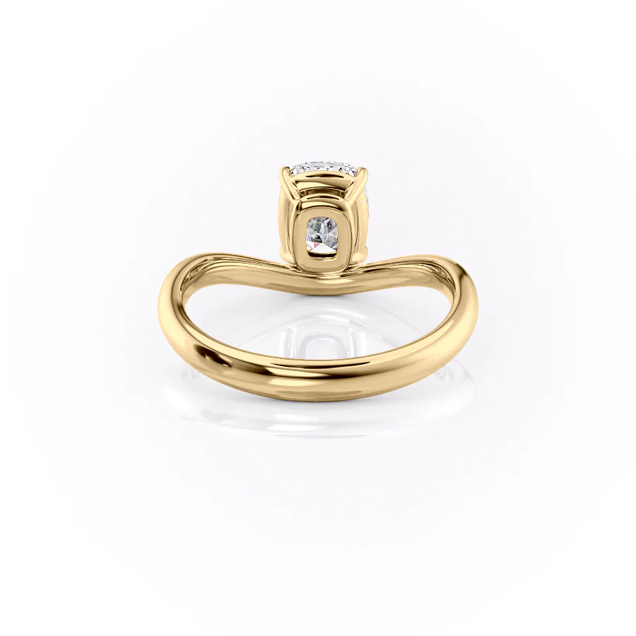 The Berta Set With A 2 Carat Elongated Cushion Lab Diamond