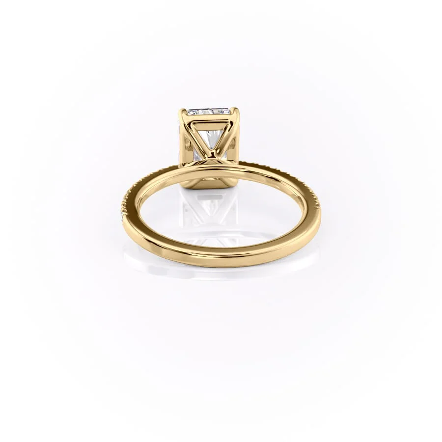 The Pave Eleanor Set With A 2 Carat Radiant Lab Diamond