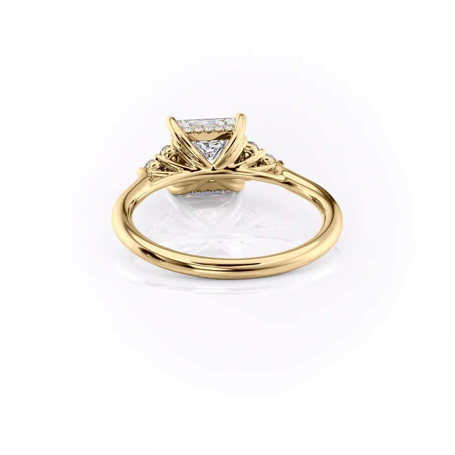 The Scarlett Set With A 2 Carat Princess Lab Diamond)