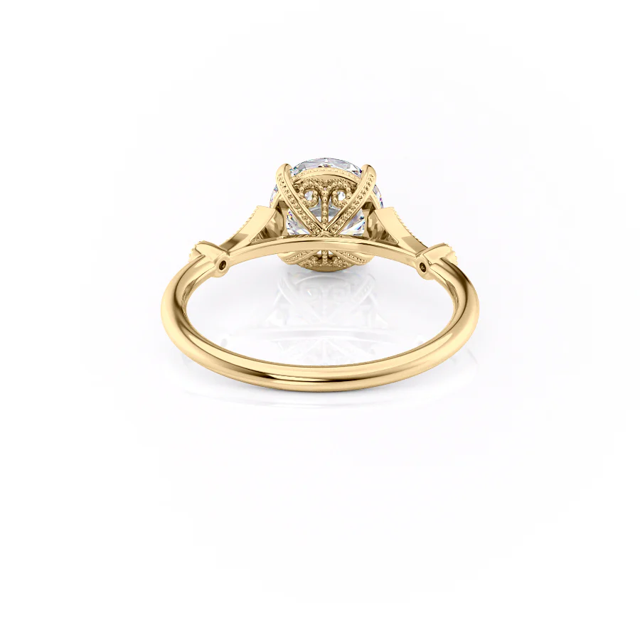 The Amber Set With A 2 Carat Round Lab Diamond