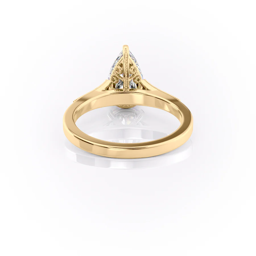The Dianne Set With A 2.5 Carat Pear Lab Diamond