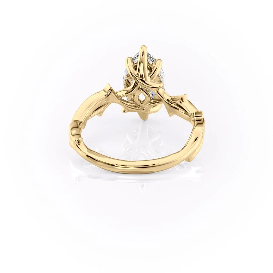 The Pave Twig Set With A 2 Carat Marquise Lab Diamond