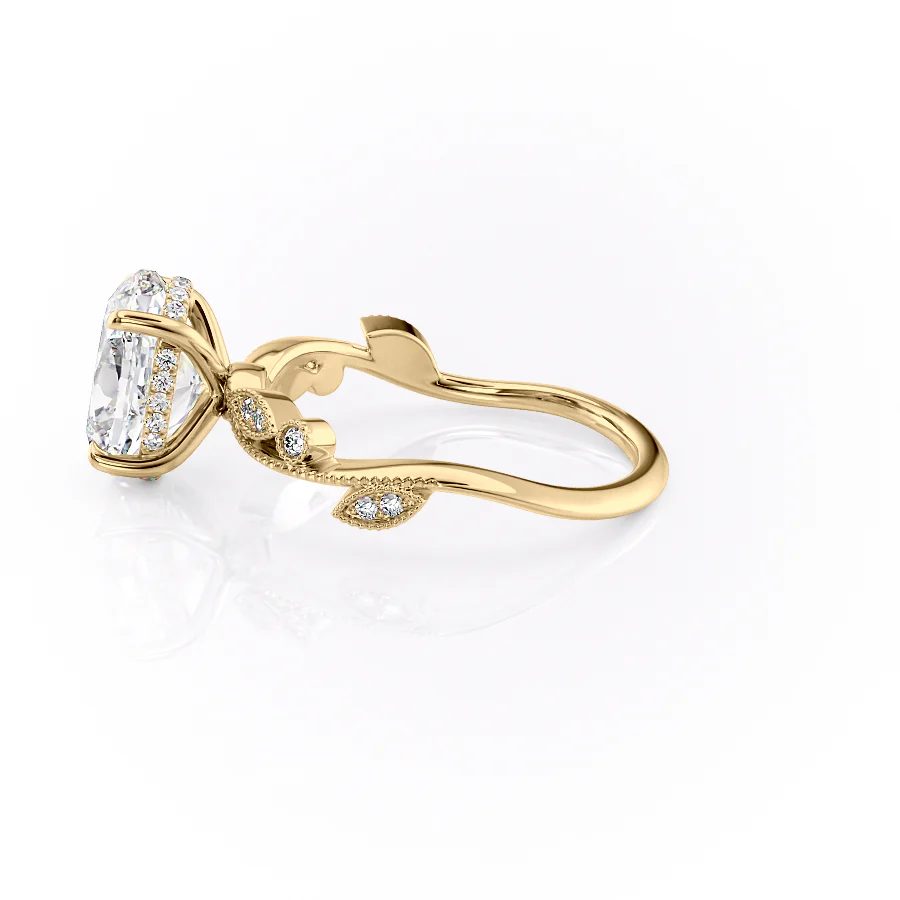 The Robin Set With A 2 Carat Oval Lab Diamond