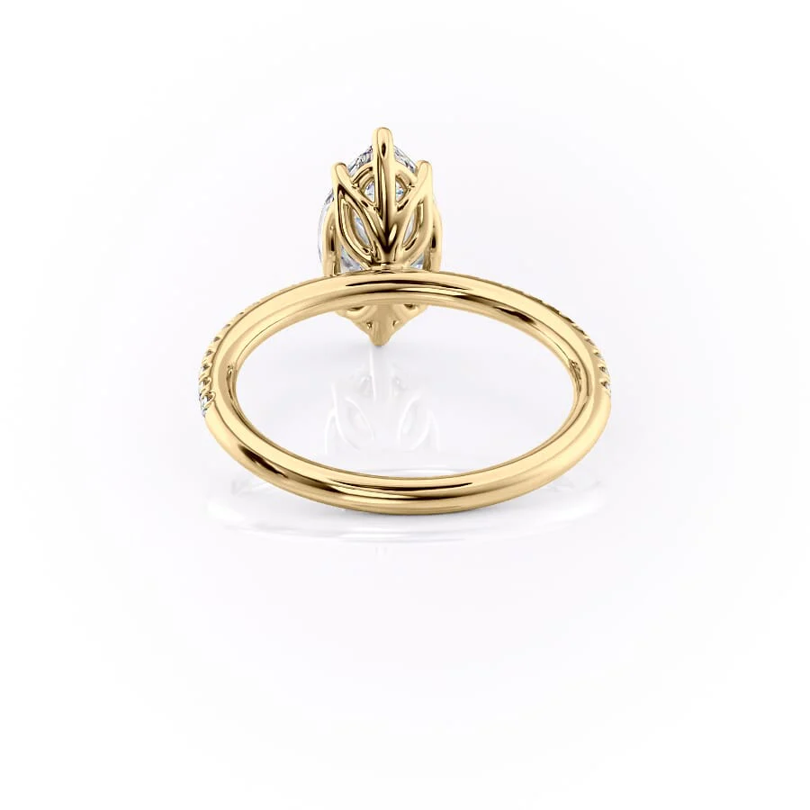 The Pave Alison Set With A 2 Carat Marquise Lab Diamond