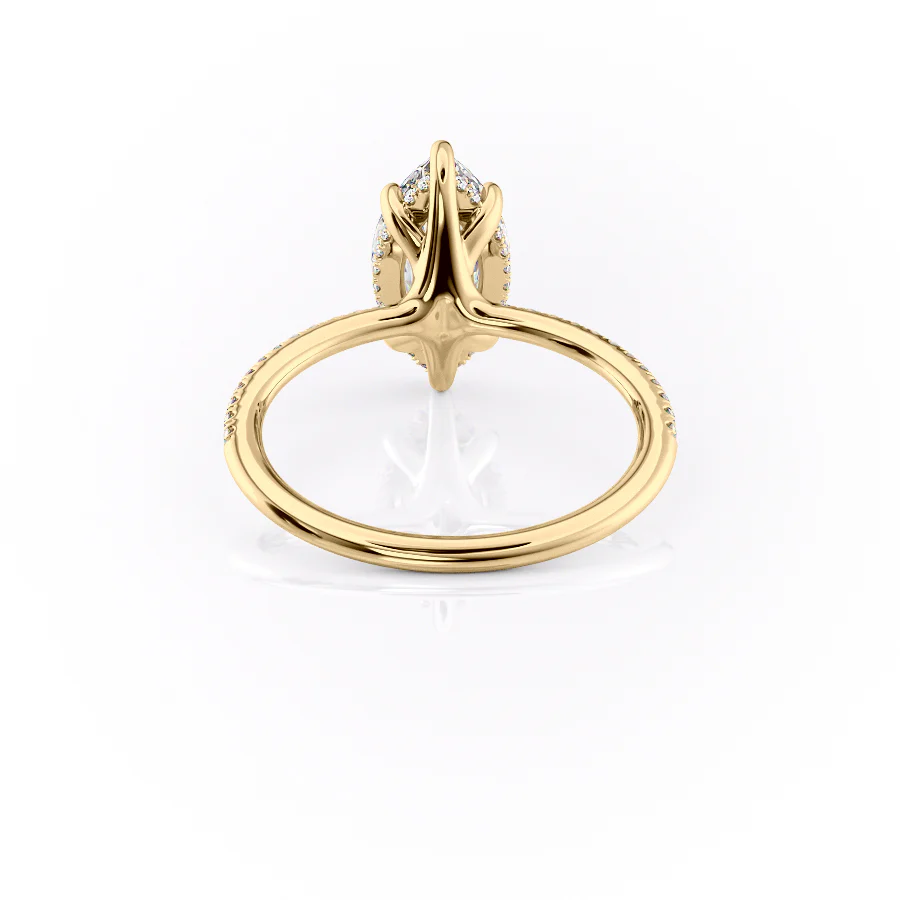 The Pave Sarah Set With A 2 Carat Marquise Lab Diamond
