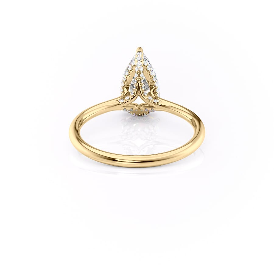 The Ellie Set With A 2 Carat Pear Lab Diamond