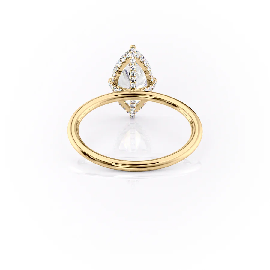 The Crown Kamellie Set With A 2 Carat Marquise Lab Diamond