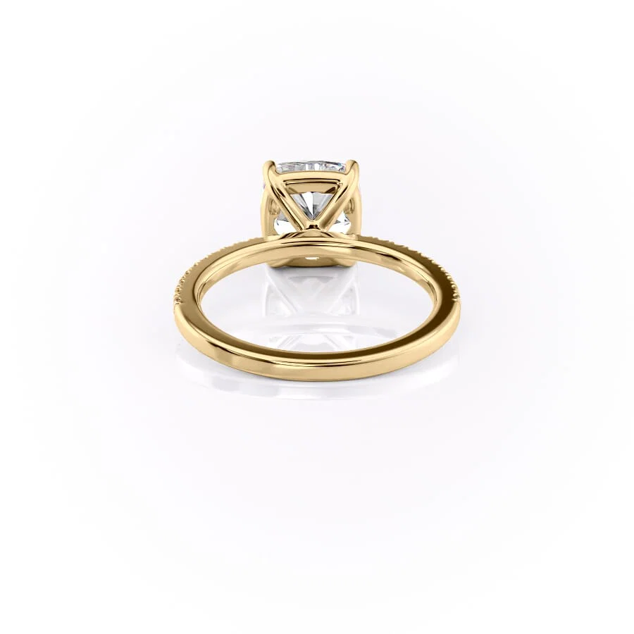 The Pave Eleanor Set With A 2 Carat Cushion Lab Diamond