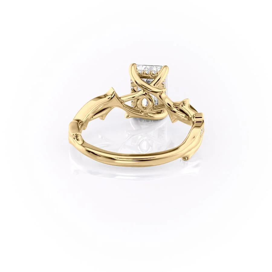 The Pave Twig Set With A 2 Carat Emerald Lab Diamond