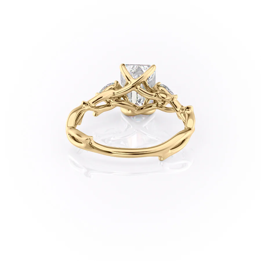 The Three Stone Twig Set With A 2 Carat Emerald Lab Diamond
